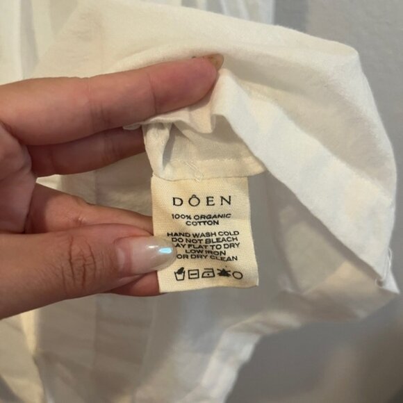 Doen White Lace Trim Blouse Size M - Picture 3 of 4